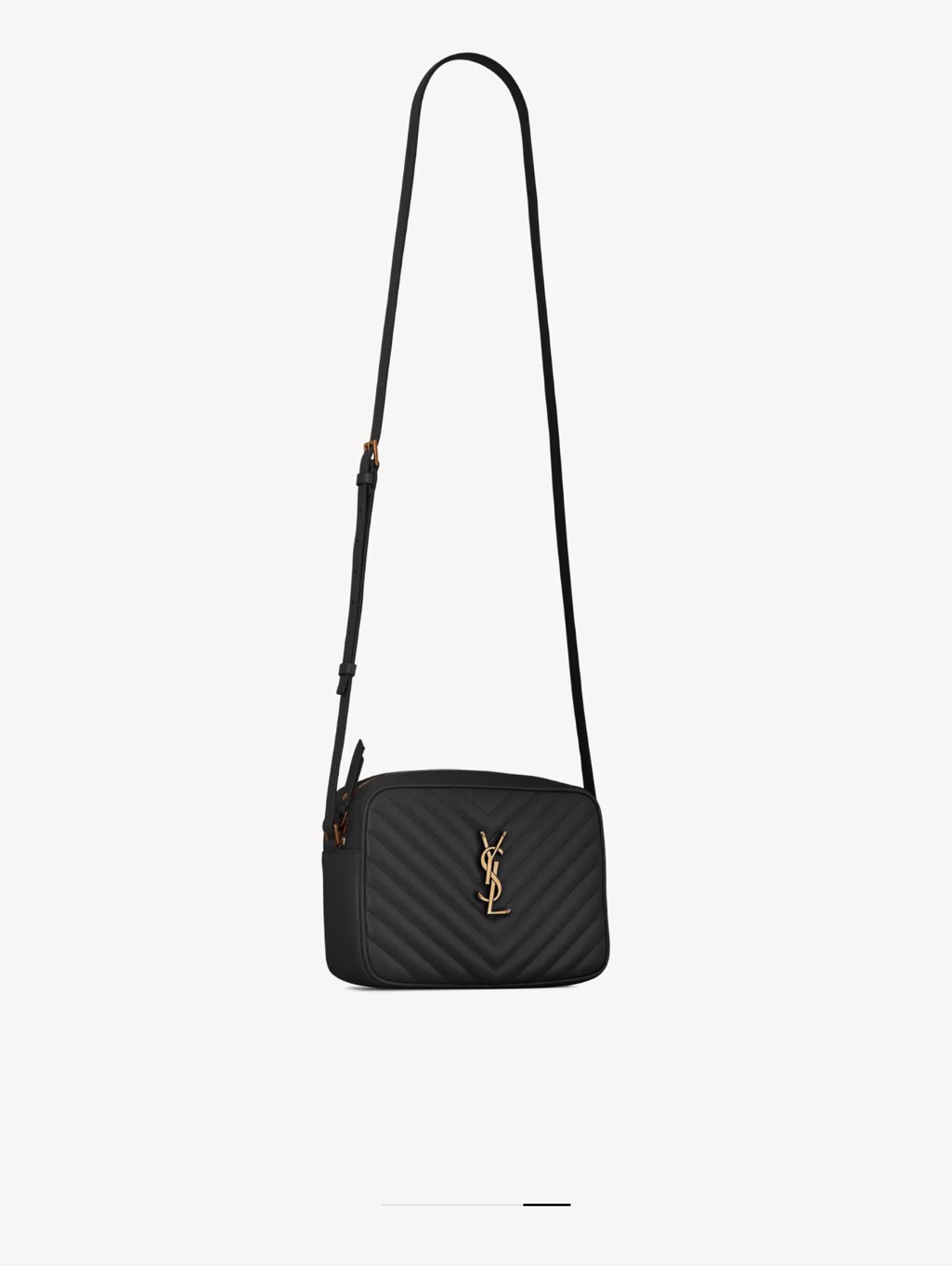 Saint Laurent Black Quilted Camera Crossbody With Silver Ysl Hardware